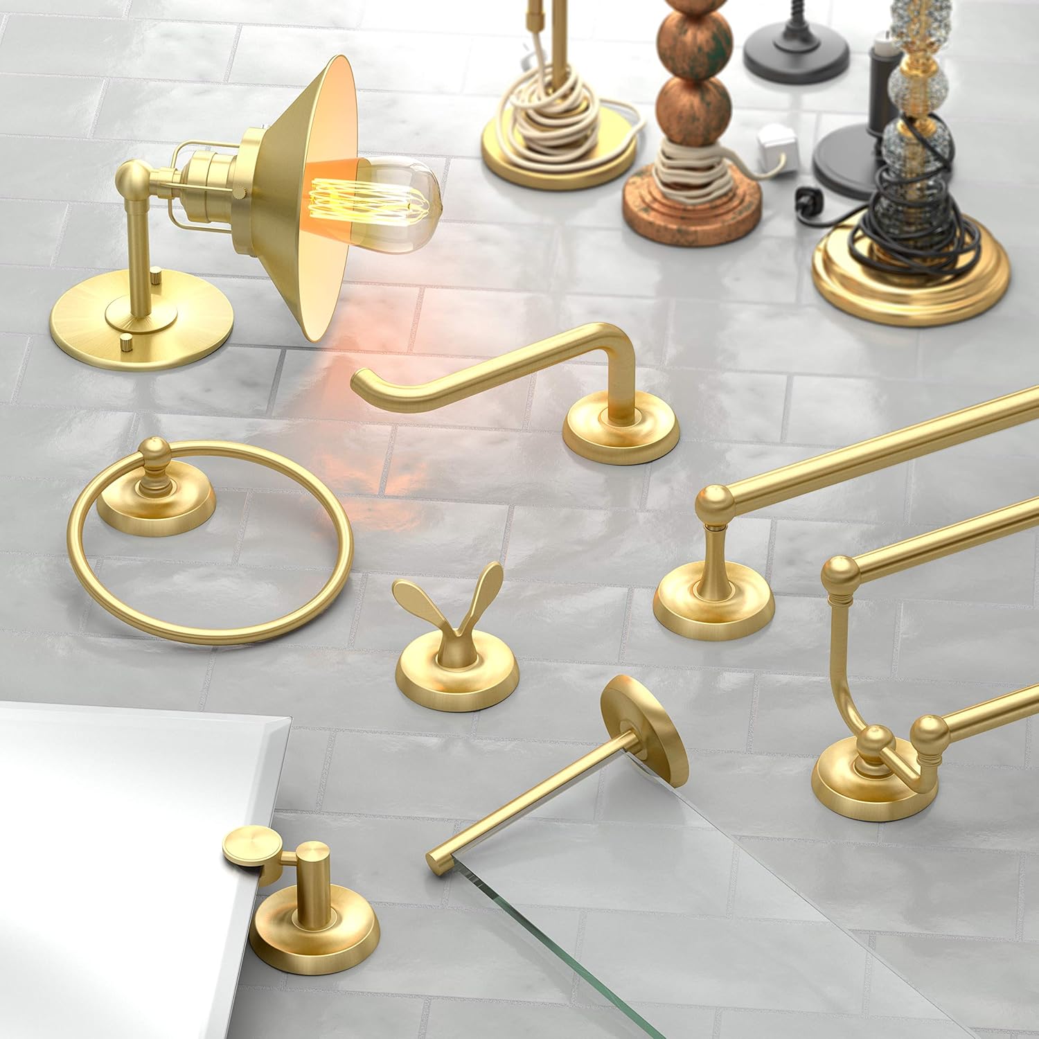 Gatco Designer II Robe Hook Brushed Brass 1
