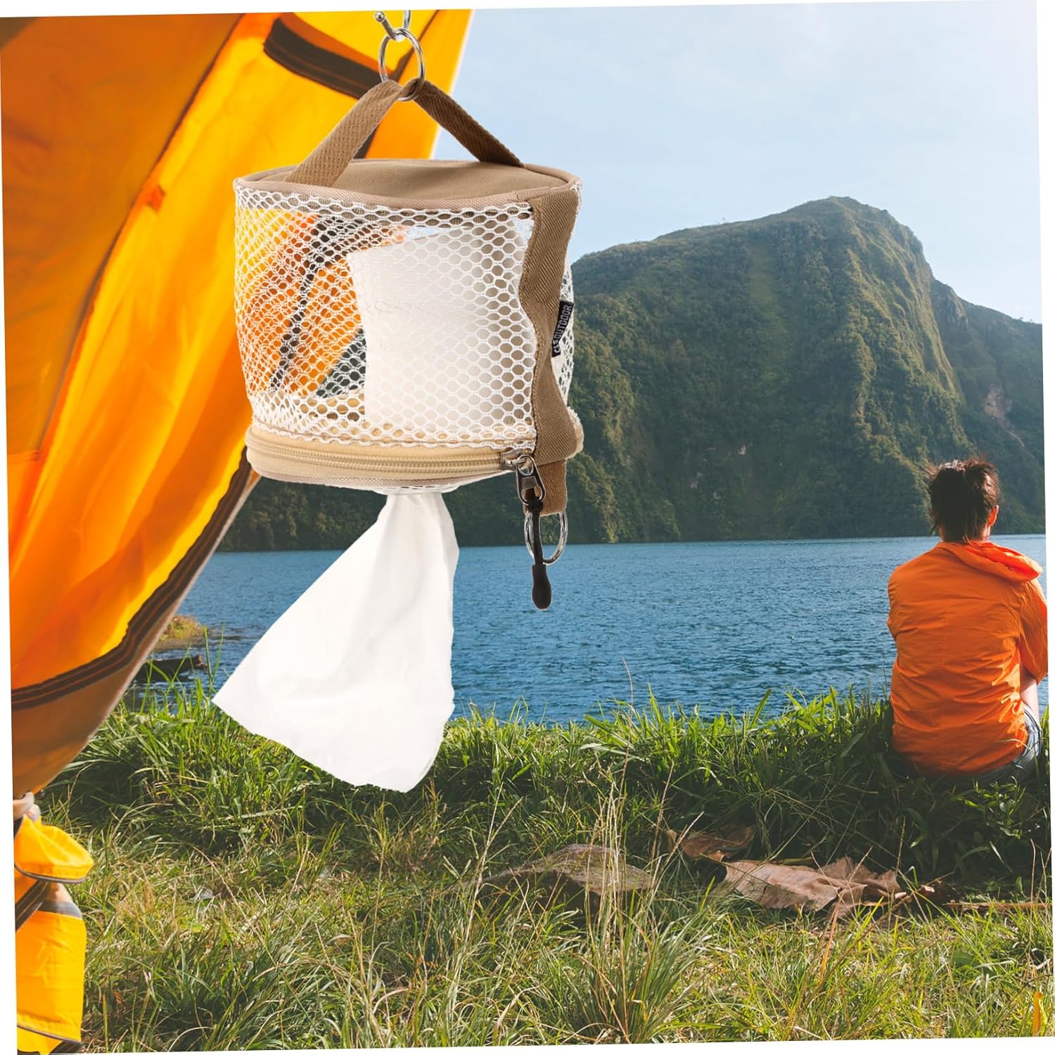Camping Toilet Paper Holder Portable Tissue Storage Bag 1
