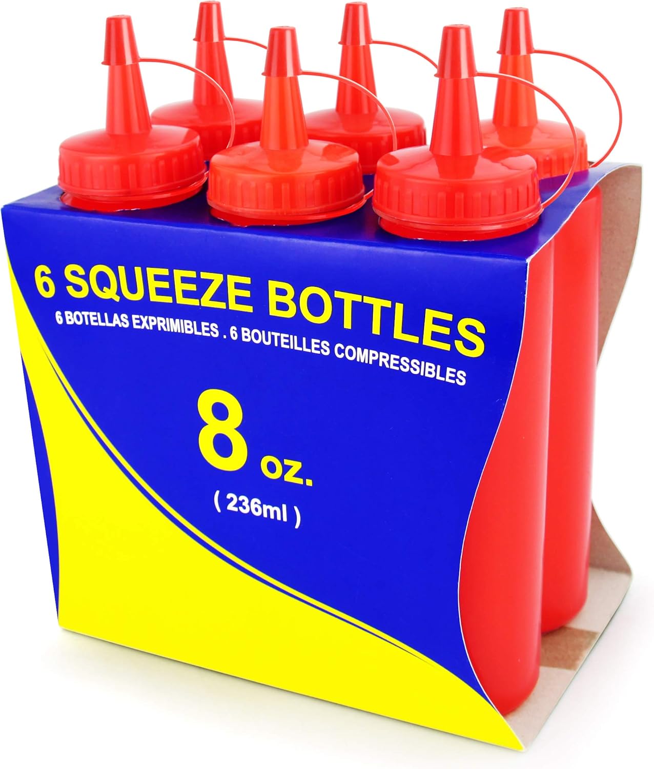 New Star Foodservice 26283 Squeeze Bottles Pack of 6