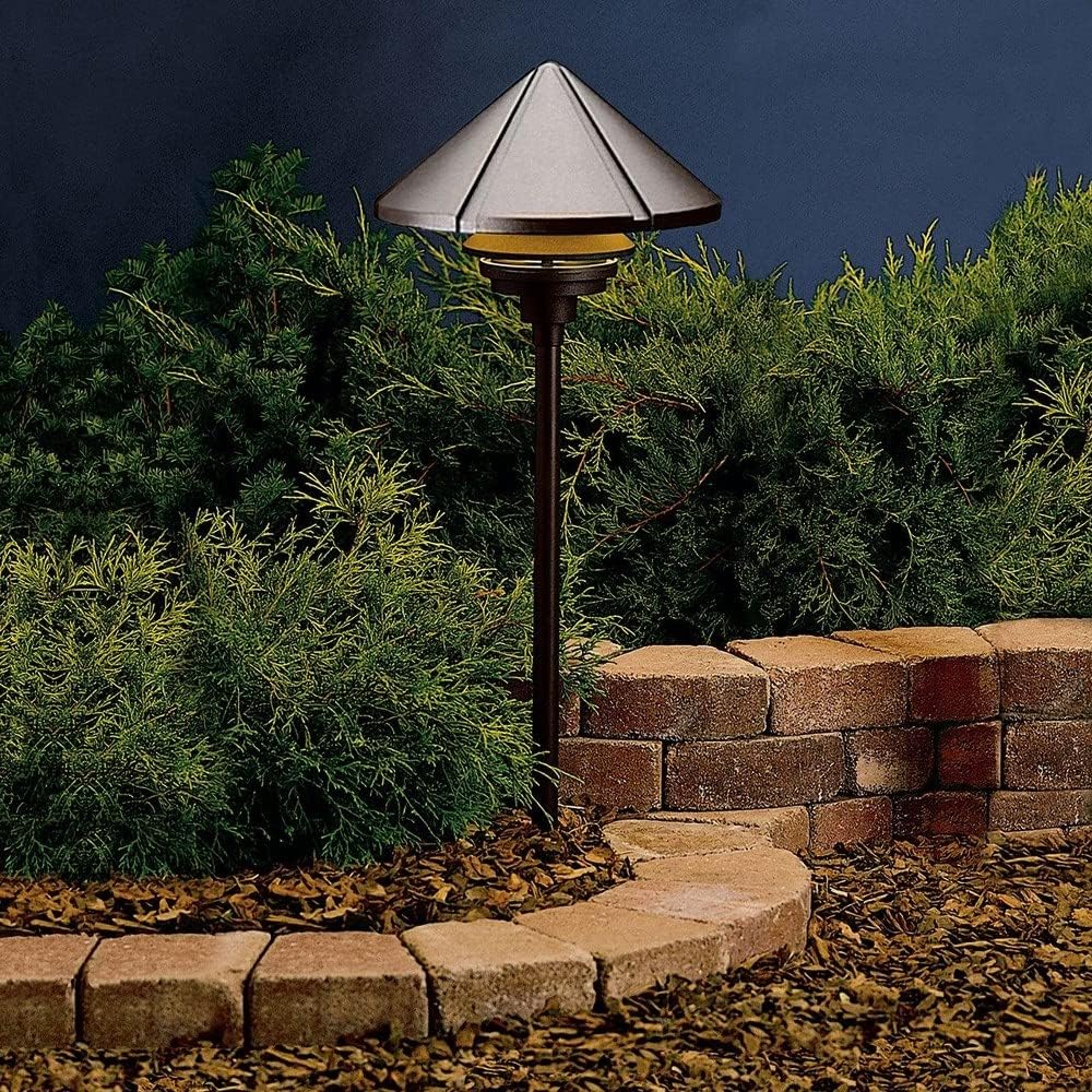 Kichler 15211BKT Six Groove Path Light 1-Light 120V Textured Black