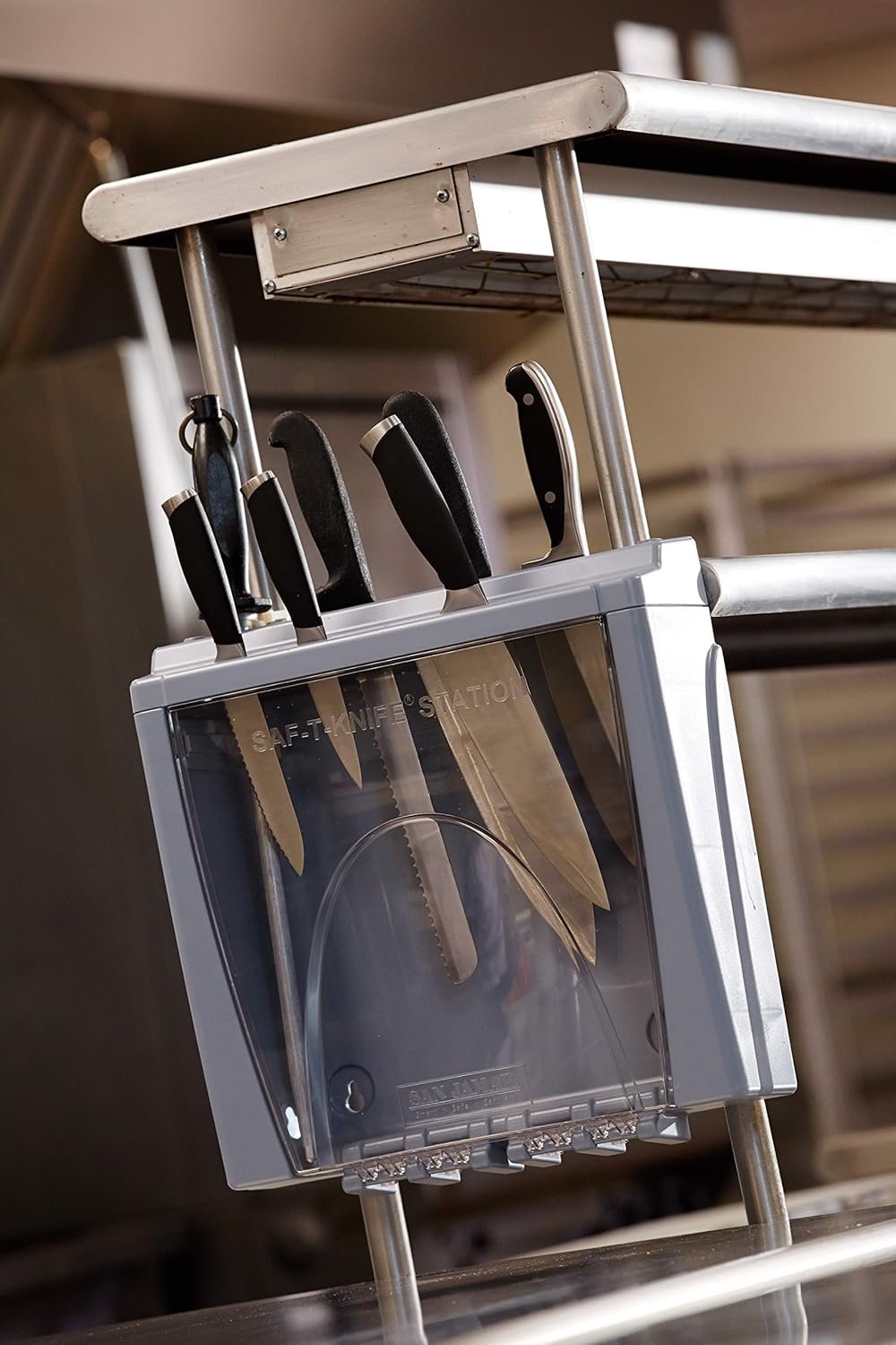 San Jamar Saf-T-Knife Station Gray 15x425 Inches