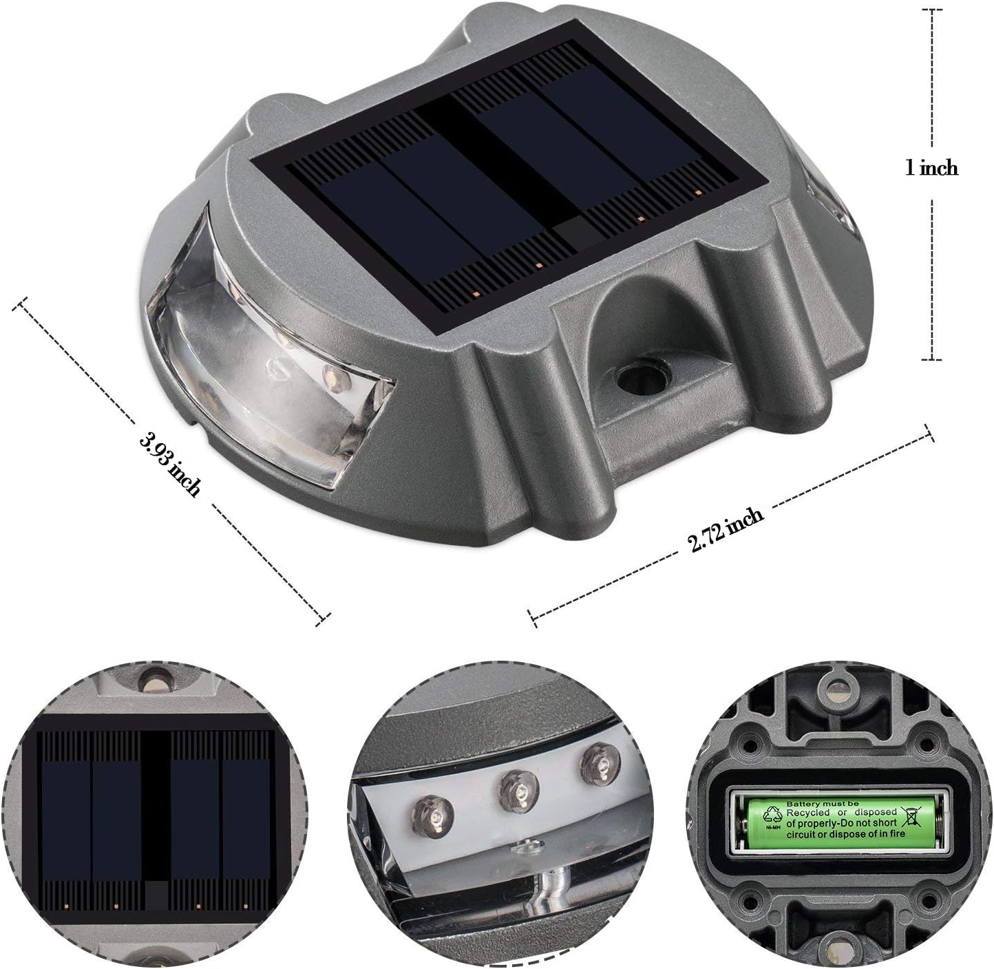 Sunwind 4 Pack Solar Deck Lights Outdoor White