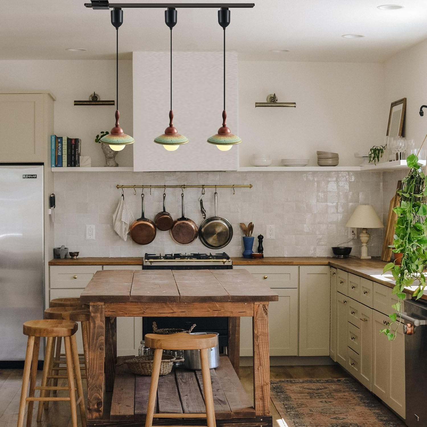 Kiven L Style 2-Wire Track Pendant Light with Ceramic Shade 1
