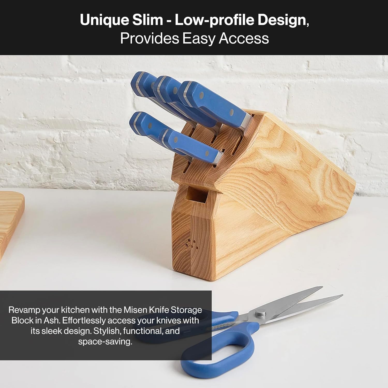 Misen Ash Knife Block with 5 Slots