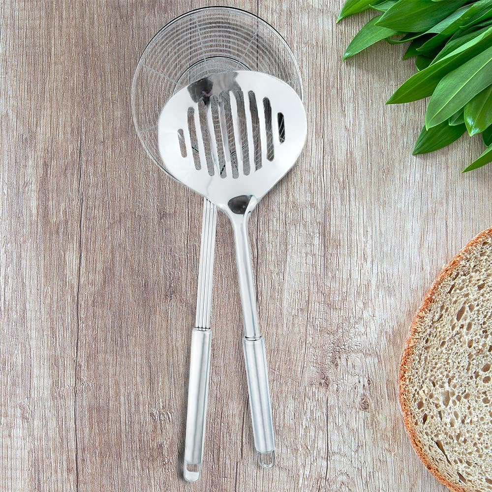 TENTA Kitchen 2pc Skimmer Ladle with Wire Strainer