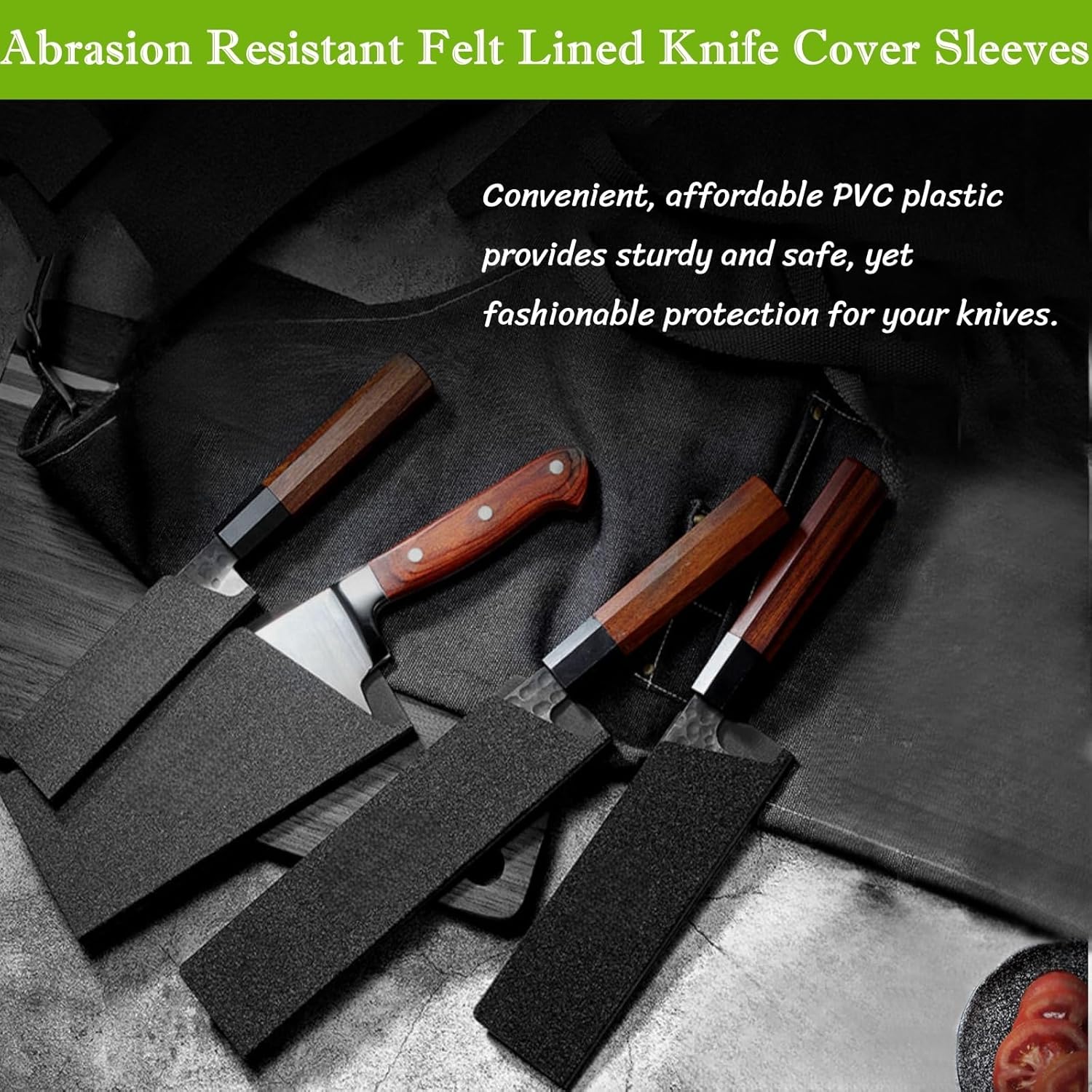BLIRITEL 2PCS Knife Sheath - BPA-Free ABS Felt Lined