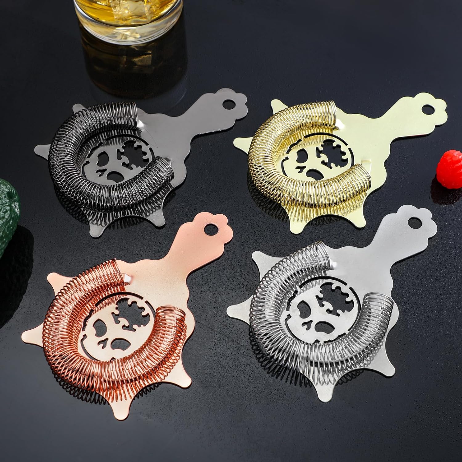 YUHWYI 4-Prong Cocktail Strainer with Devils Head Design 1