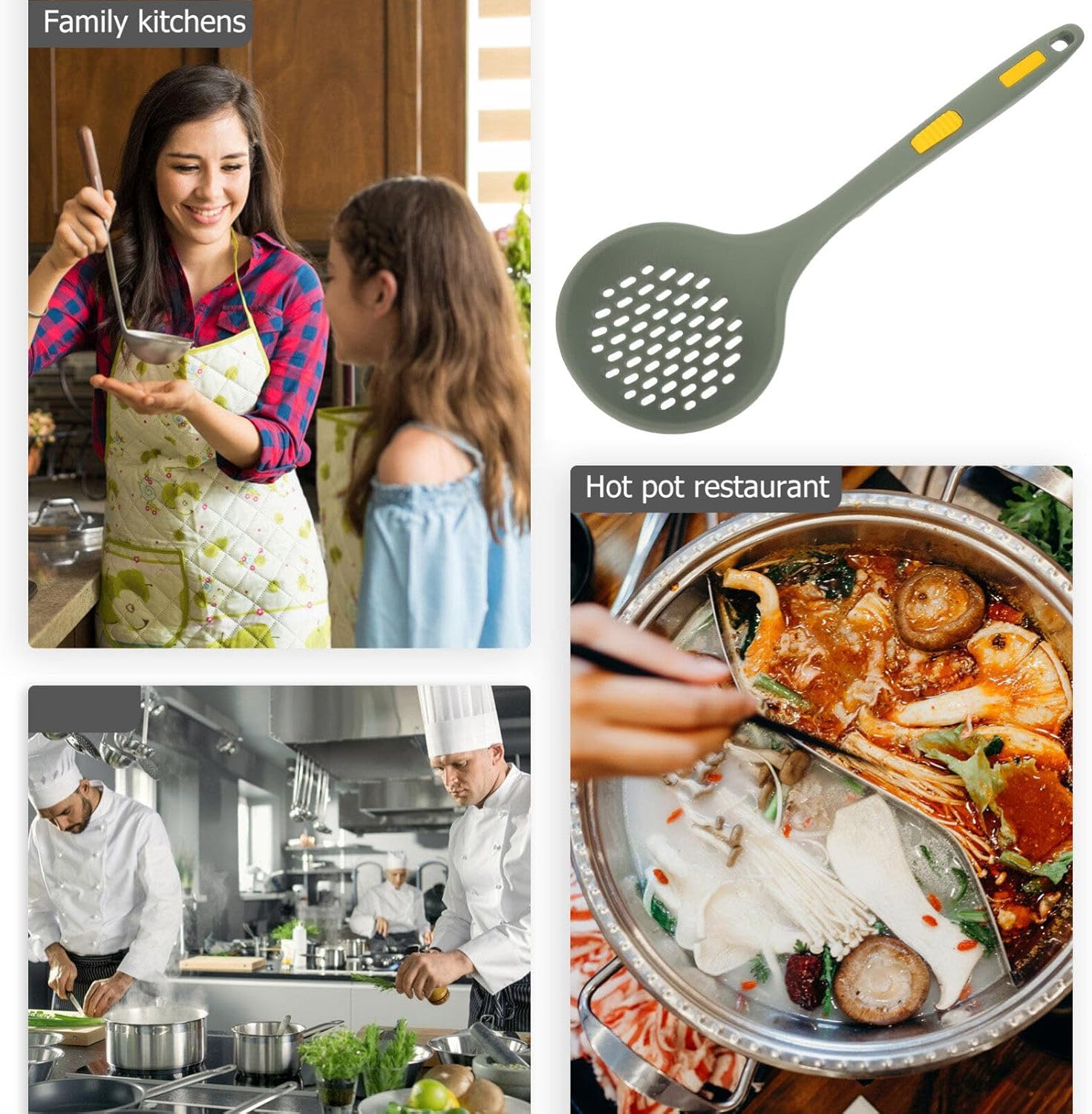 BESTOYARD Food Grade Silicone Skimmer Ladle 1