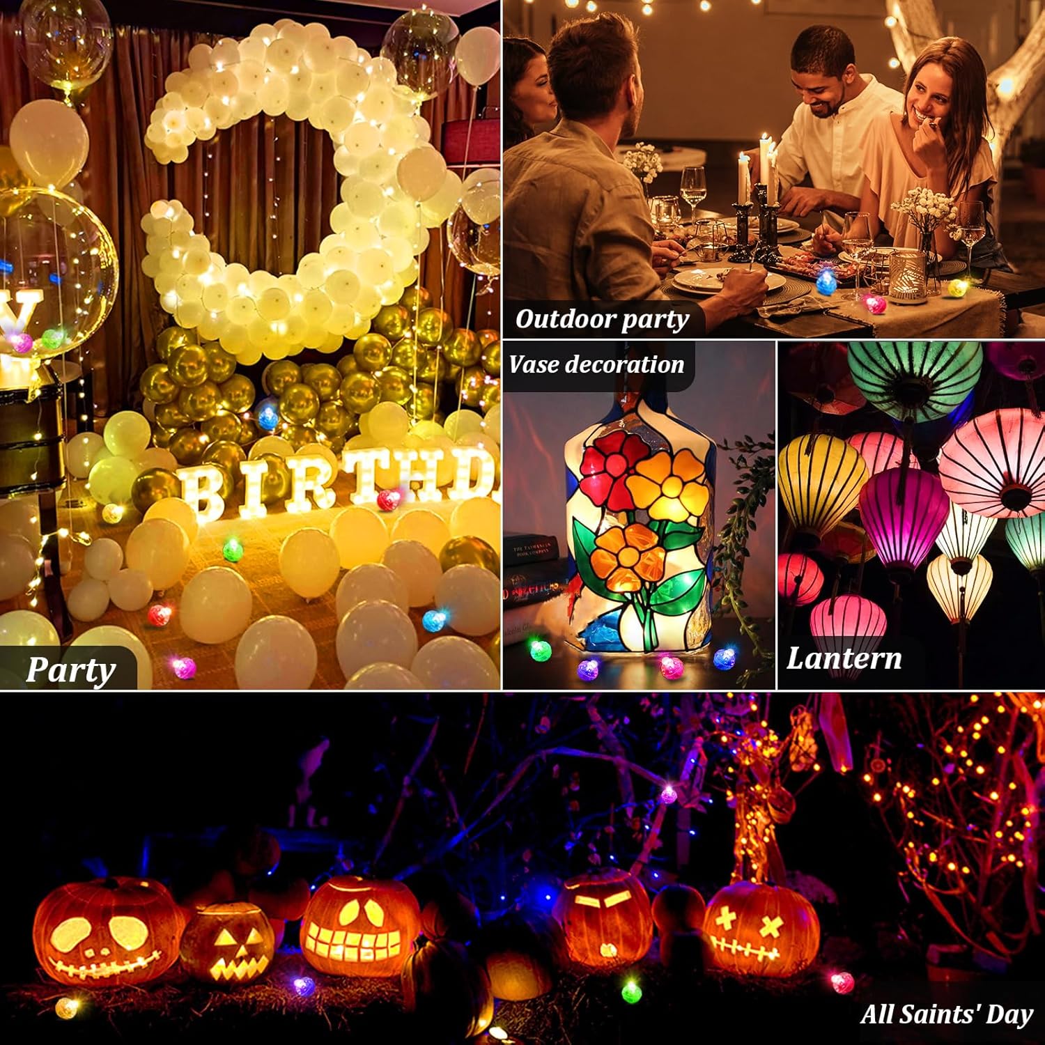 100pcs Waterproof Mini LED Balloon Lights Multicolor 1