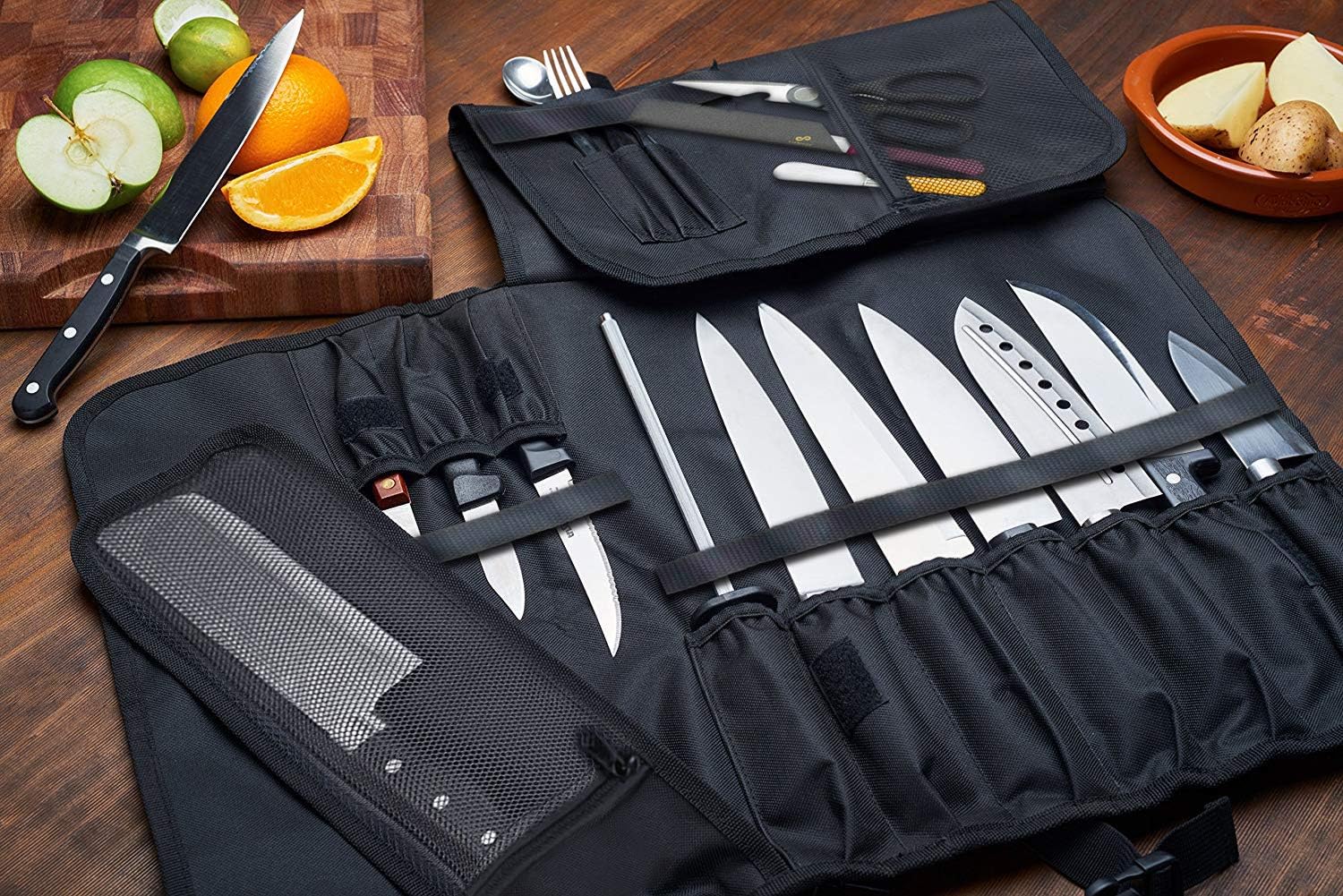 EVERPRIDE Chef Knife Roll Bag Holds 10 Knives 1