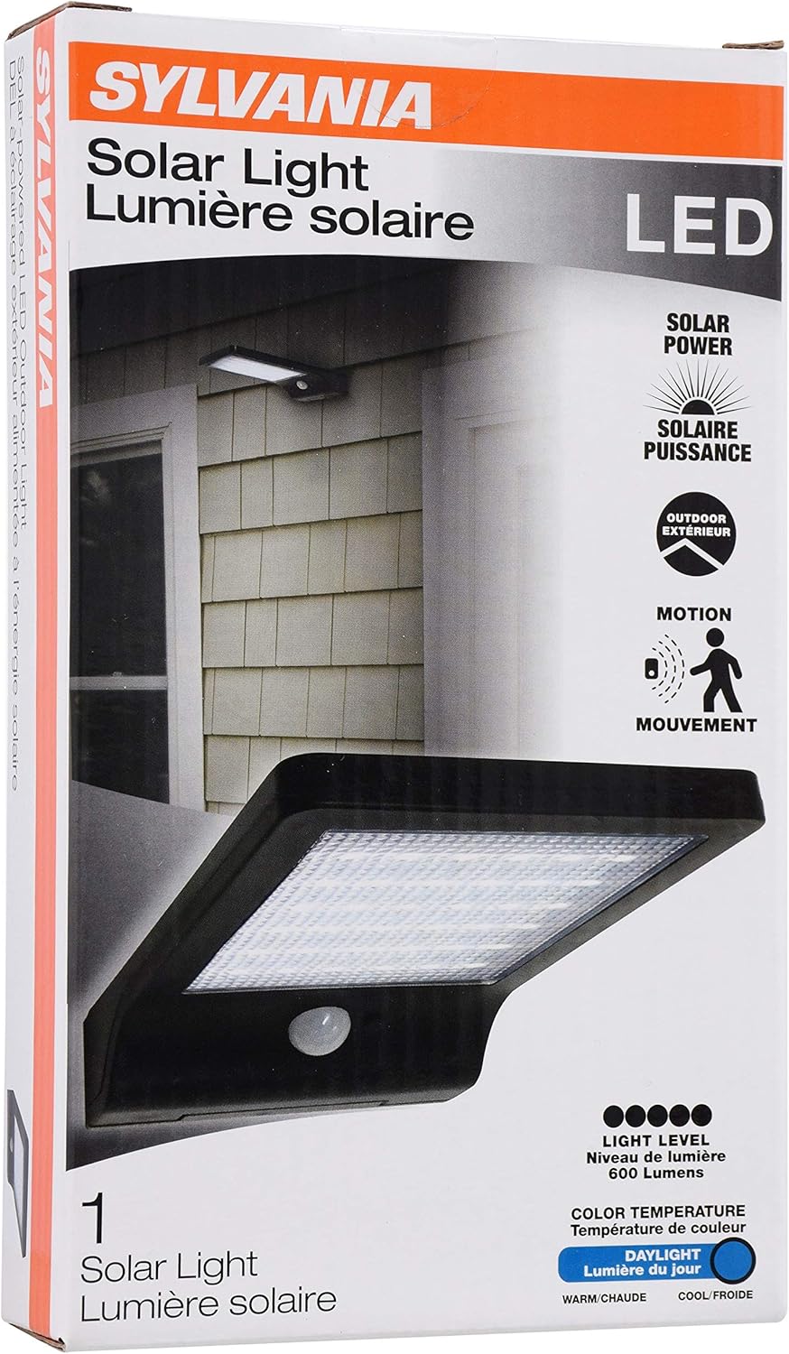 LEDVANCE Solar Flood Light with Daylight Sensor 5000K Black 1 Pack
