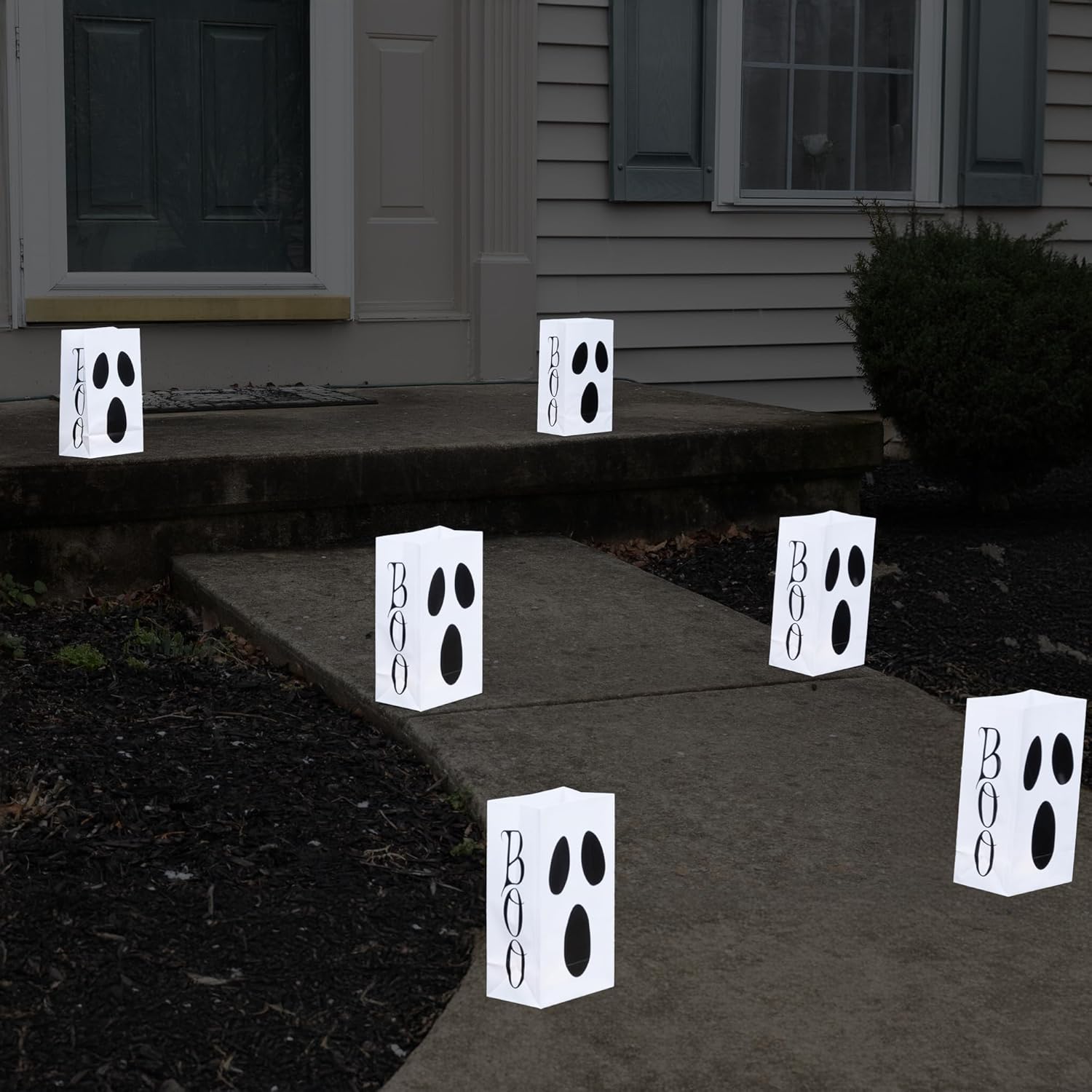 Lumabase Ghost Luminaria Kit - 6 Piece Battery Operated Path Light Set