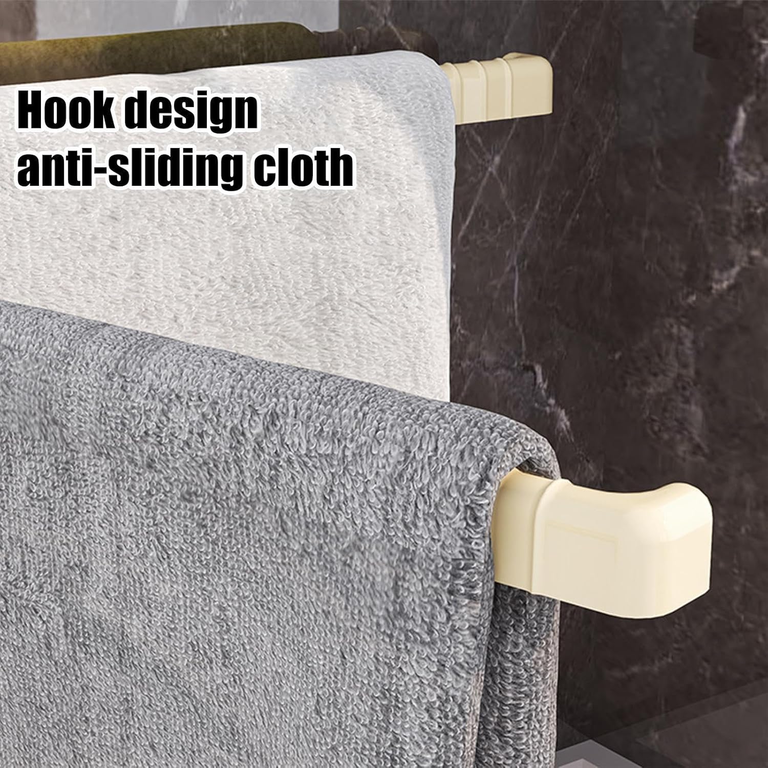 Flexible Suction Cup Towel Holder 3-Arm Rotating