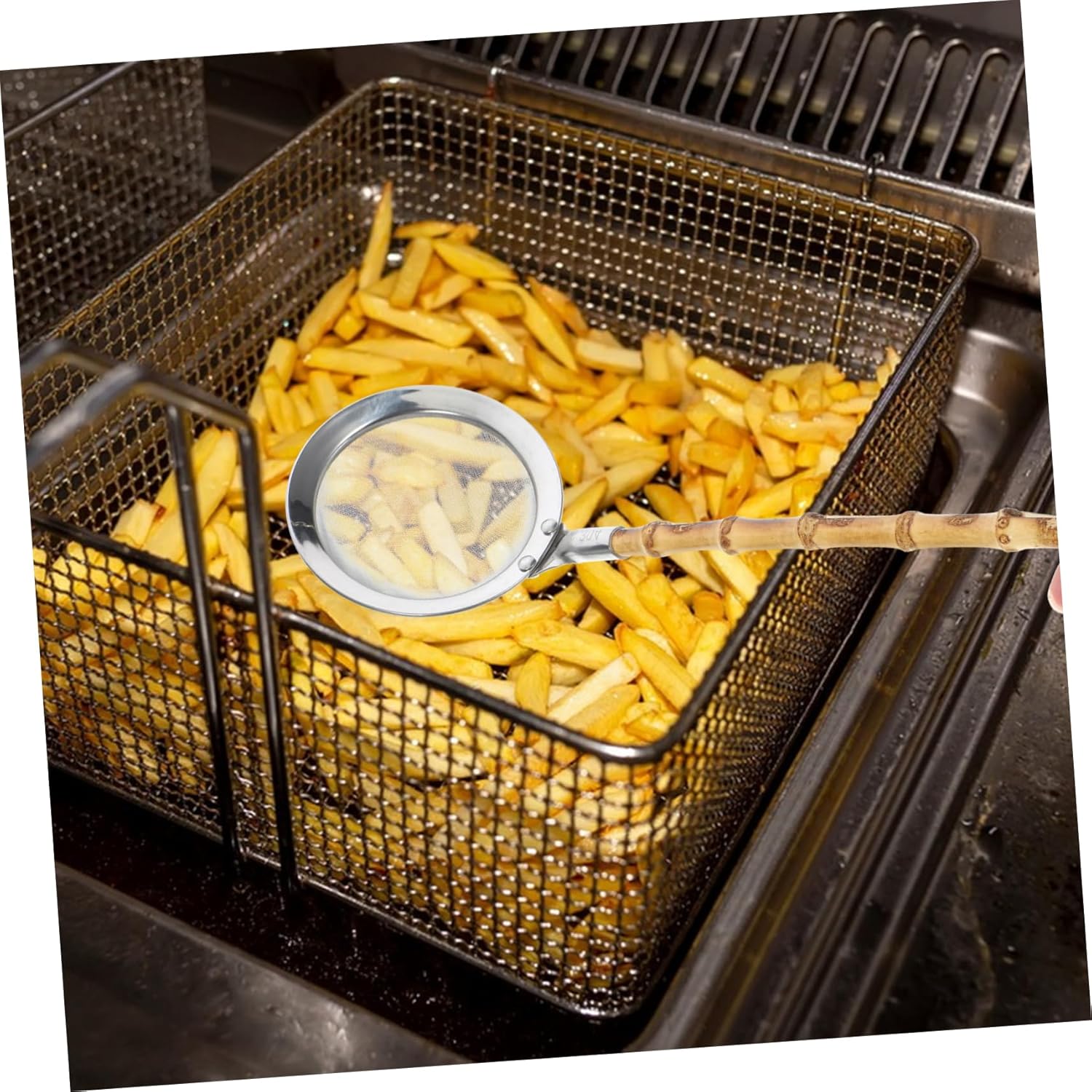 304 Stainless Steel Skimmer Colander Spoon with Handle
