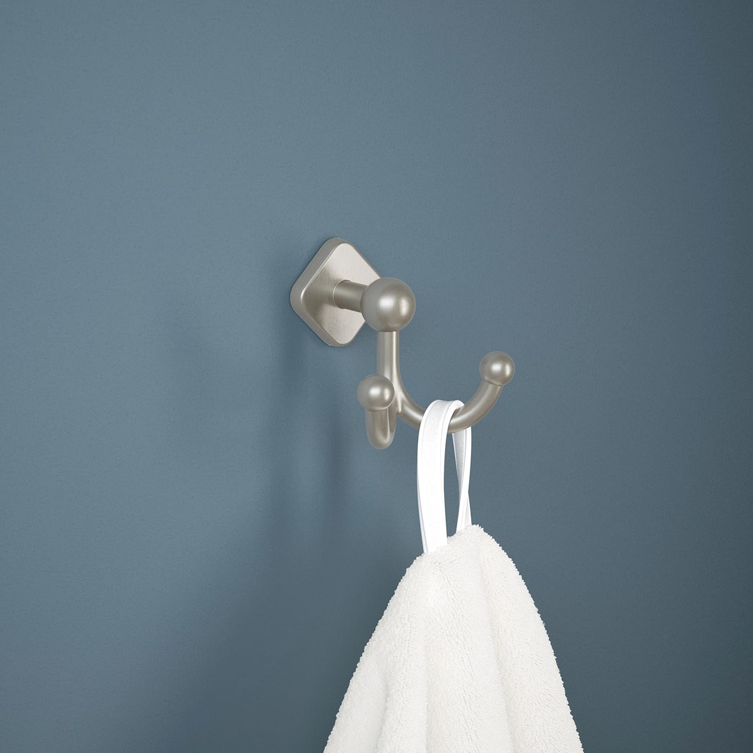 FRANKLIN BRASS Double Towel Hook Satin Nickel