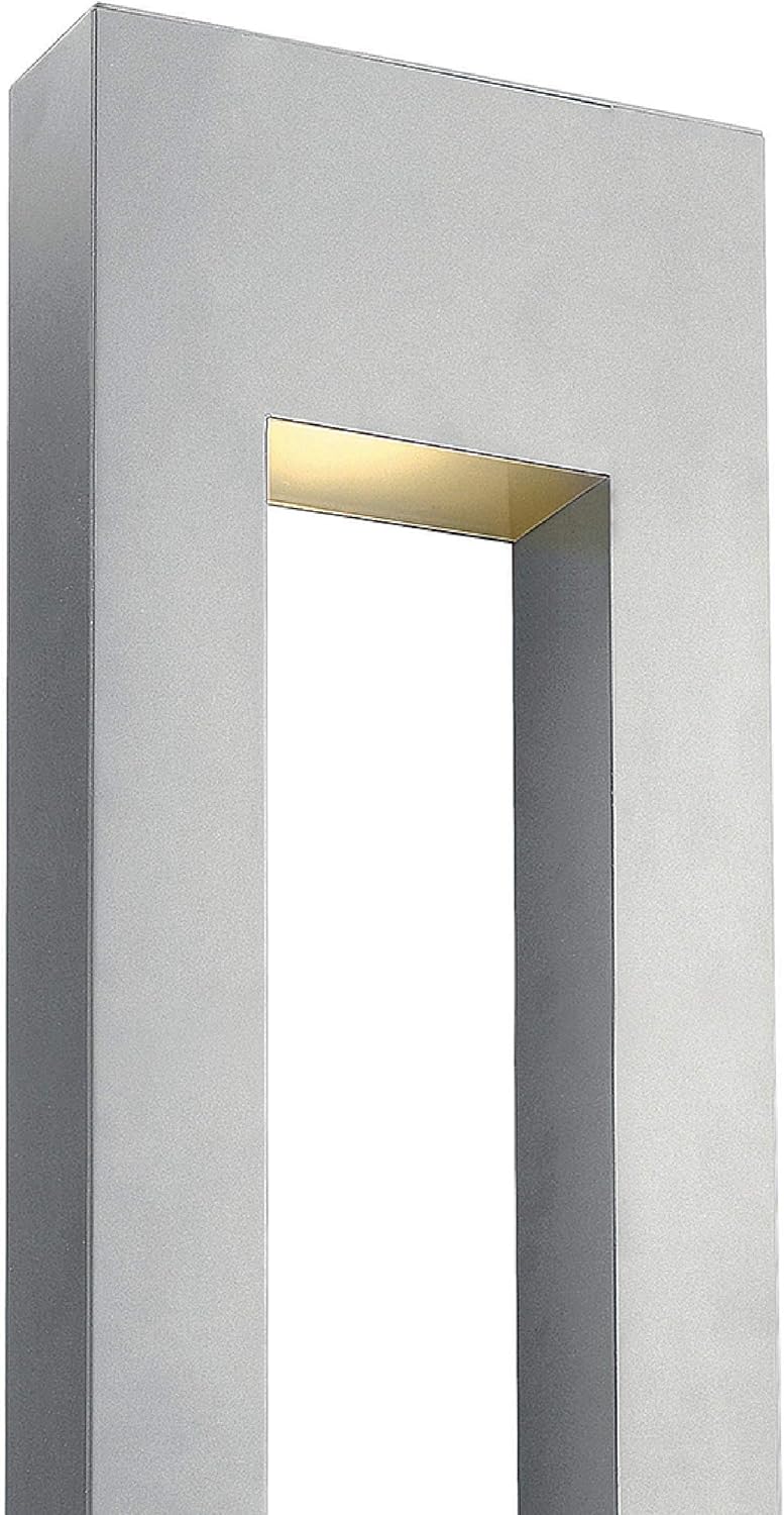 Hinkley Atlantis Wall Mount Outdoor Lantern - Aluminum Titanium Finish