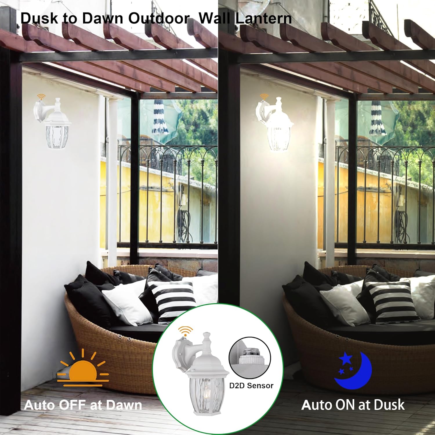 LIT-PaTH Dusk to Dawn Wall Lantern with E26 Base 1