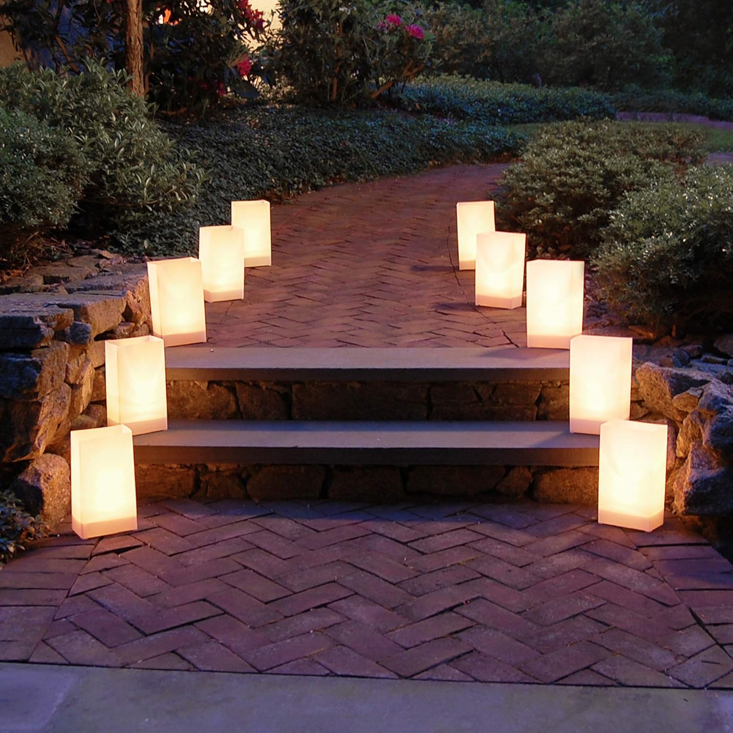 LumaBase 318100 White Plastic Lanterns Pack of 100