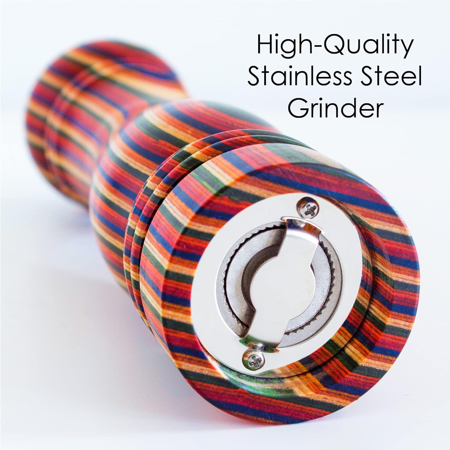Totally Bamboo Baltique Pepper Mill Wooden Refillable Spice and Pepper Grinder