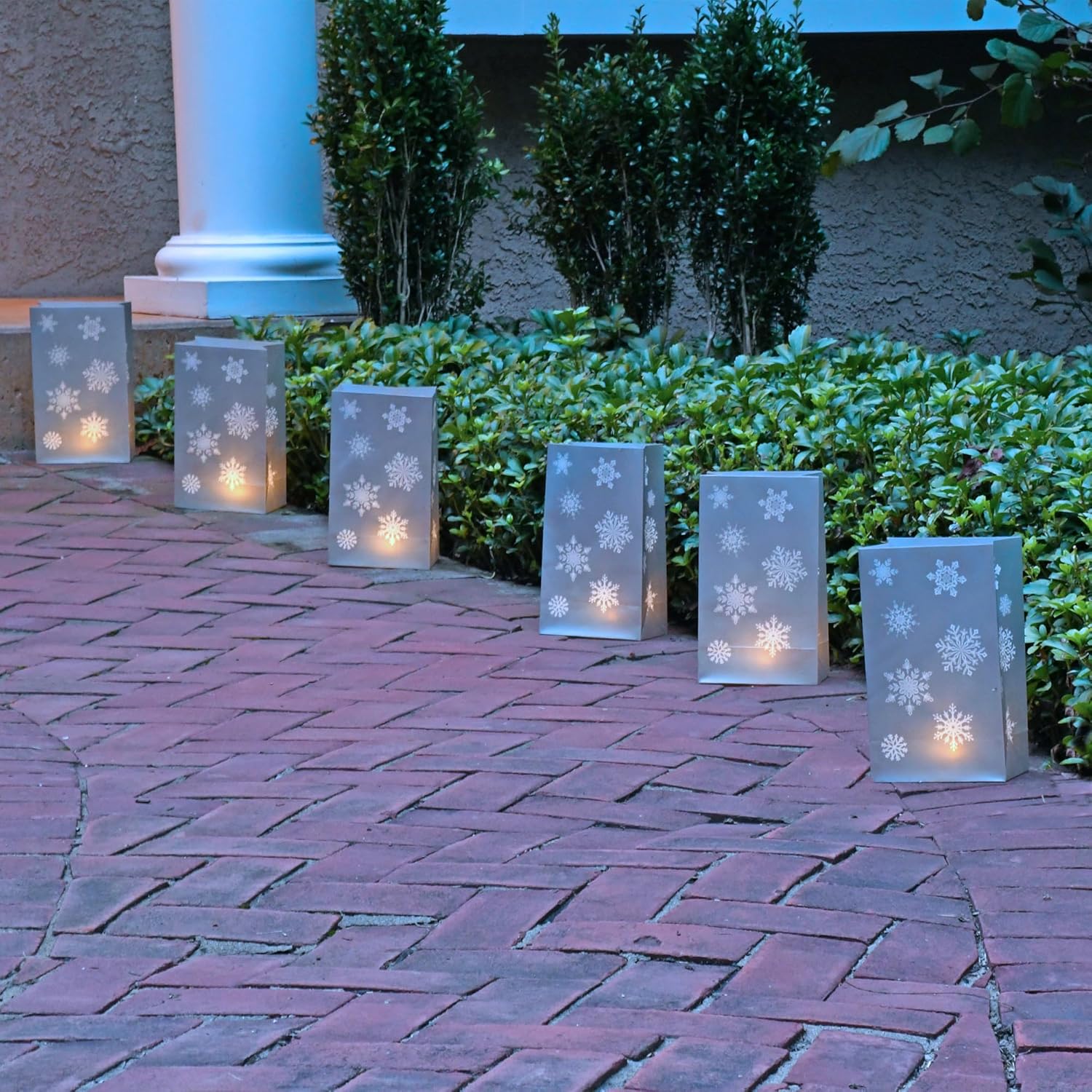 Lumabase Battery Operated Luminaria Kit with Timer - Set of 6 1