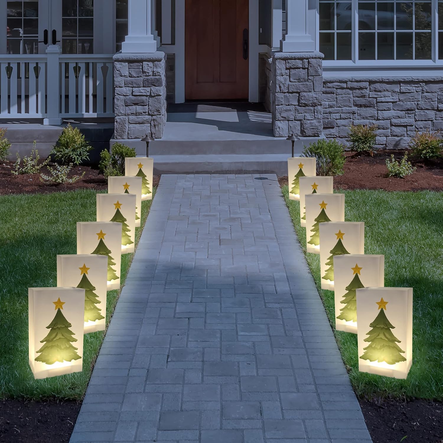 LumaBase Battery Operated Luminaria Kit with Timer - Set of 6 1