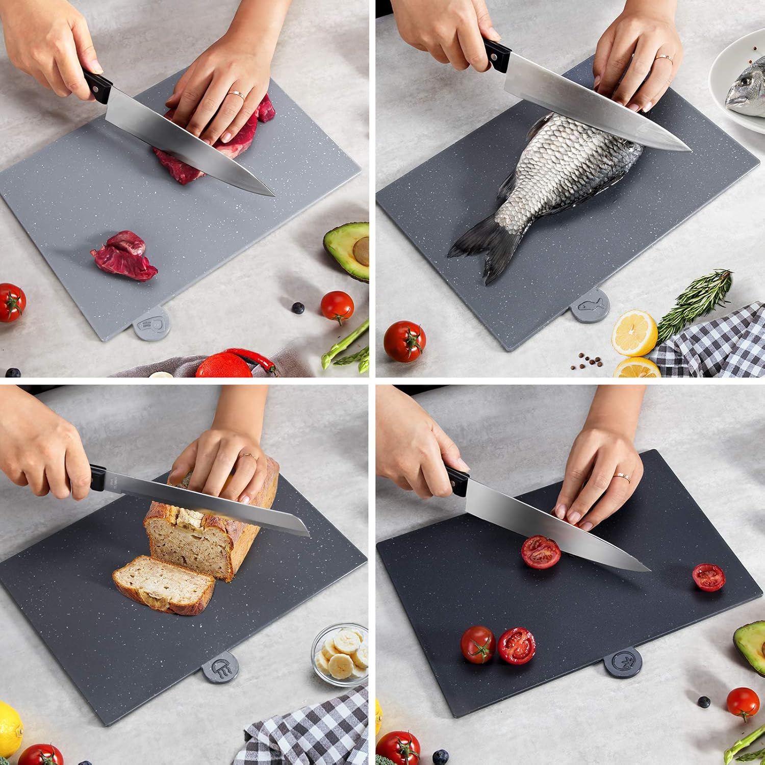 Masthome Mandoline Slicer Chopping Board Set with Storage Stand