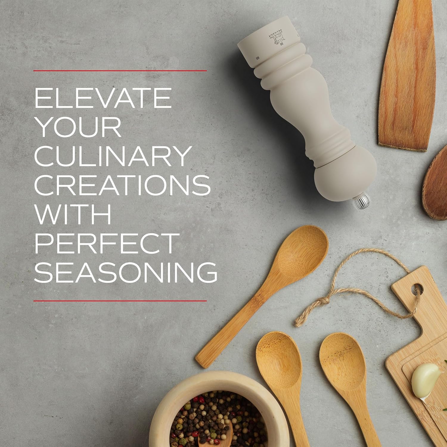 Peugeot Paris uSelect 7-inch Salt Mill - Manual Adjustable Stainless Steel Beechwood