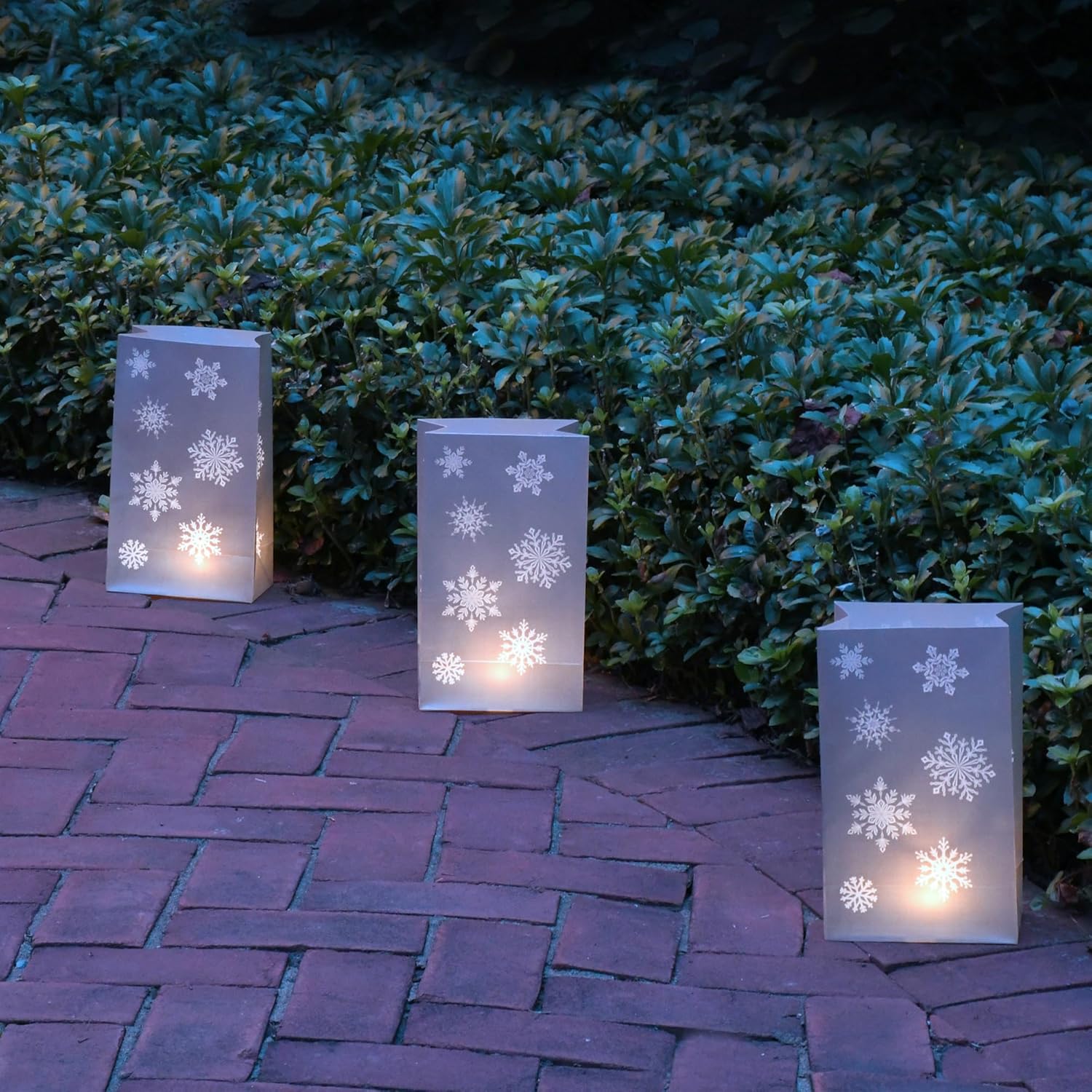 Lumabase Battery Operated Luminaria Kit with Timer - Set of 6 1