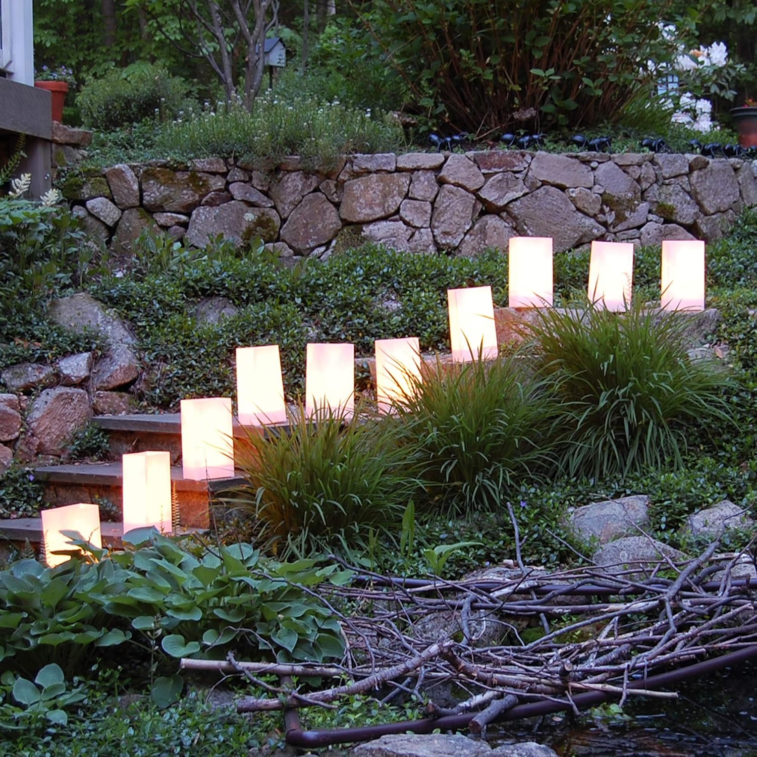 LumaBase 318100 White Plastic Lanterns Pack of 100