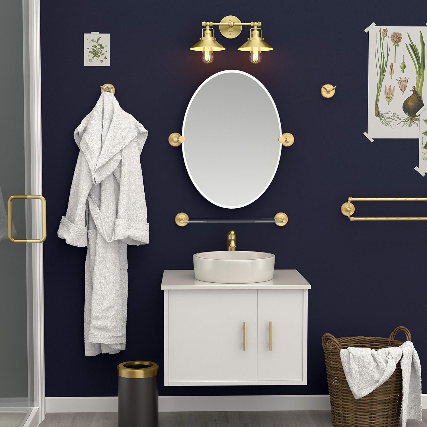Gatco Designer II Robe Hook Brushed Brass 1