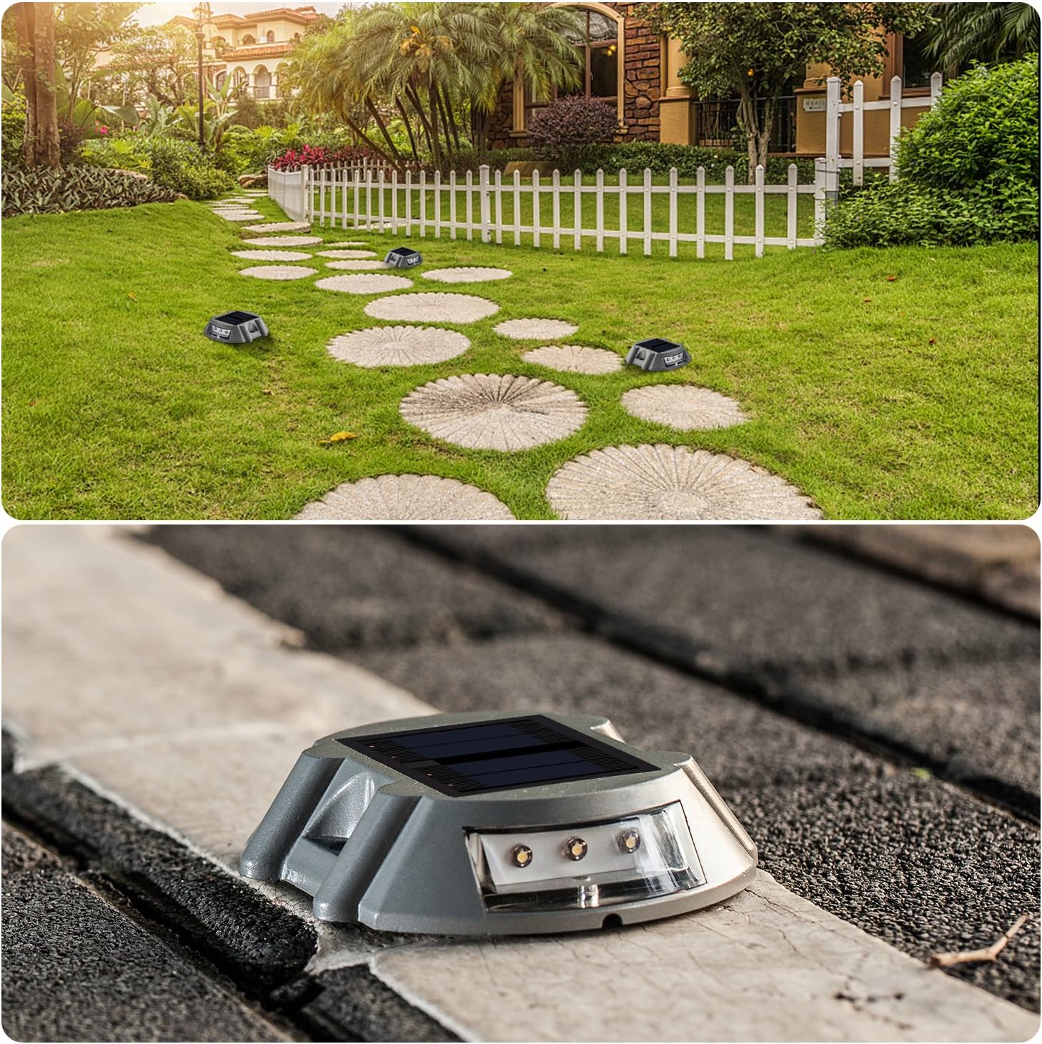 Sunwind 4 Pack Solar Deck Lights Outdoor White
