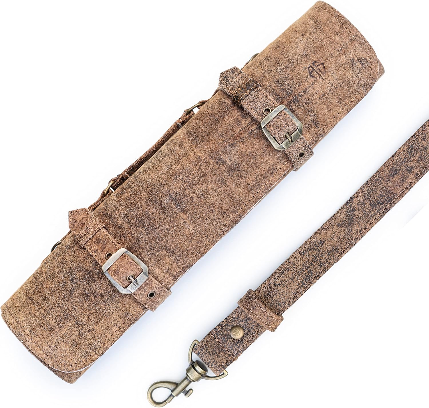 Angus Stoke Knife Roll Bag - 7 Slots Genuine Leather Chef Knife Case