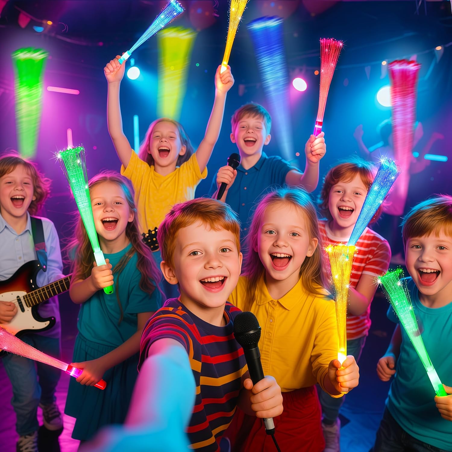 OceanWings 16 PC Fiber Optic LED Light Up Wands