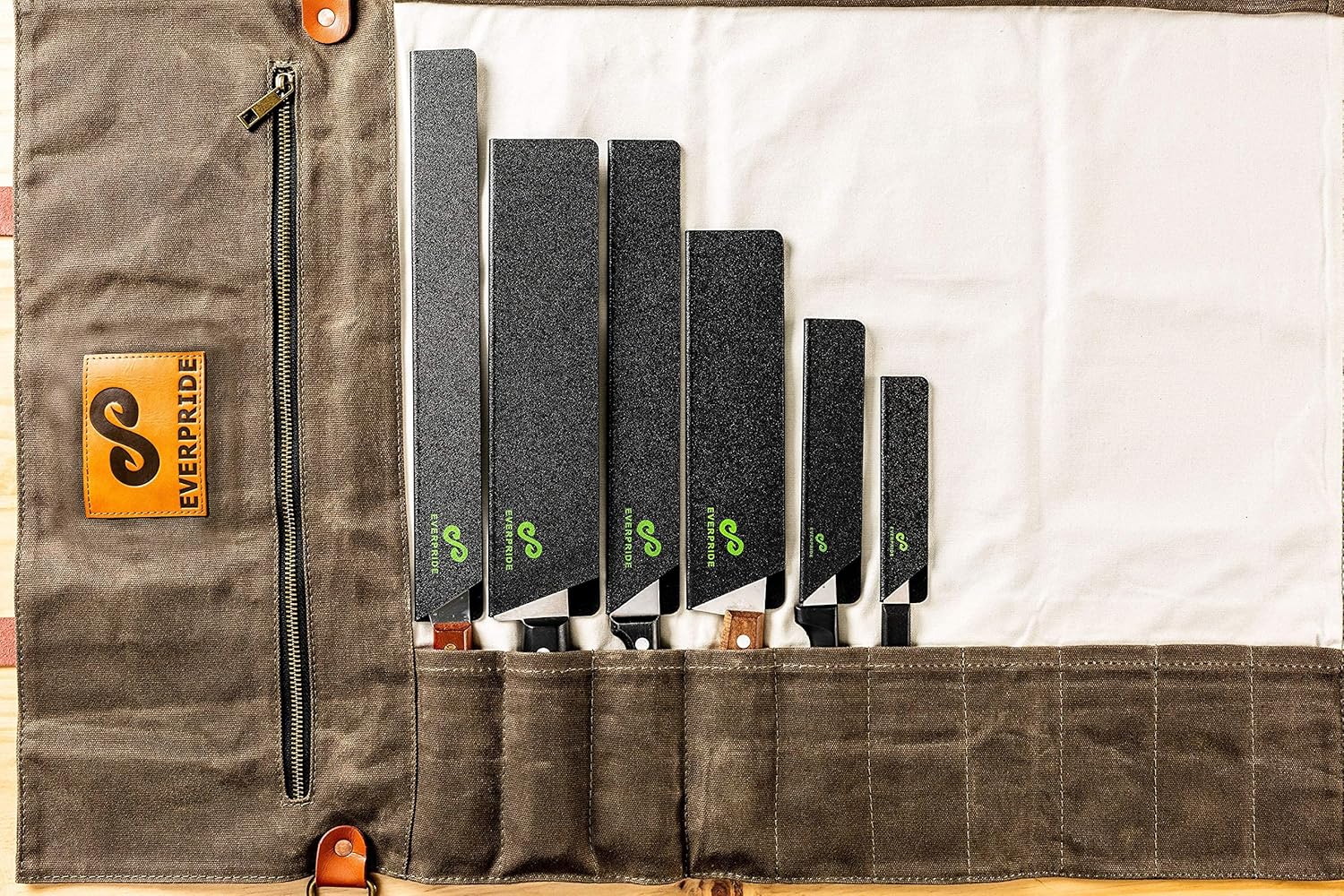 EVERPRIDE 6-Piece Chef Knife Sheath Set - Universal Durable Felt-Lined