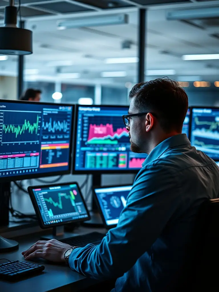 A cybersecurity expert conducting a security audit, identifying vulnerabilities and implementing robust security measures to protect sensitive data.